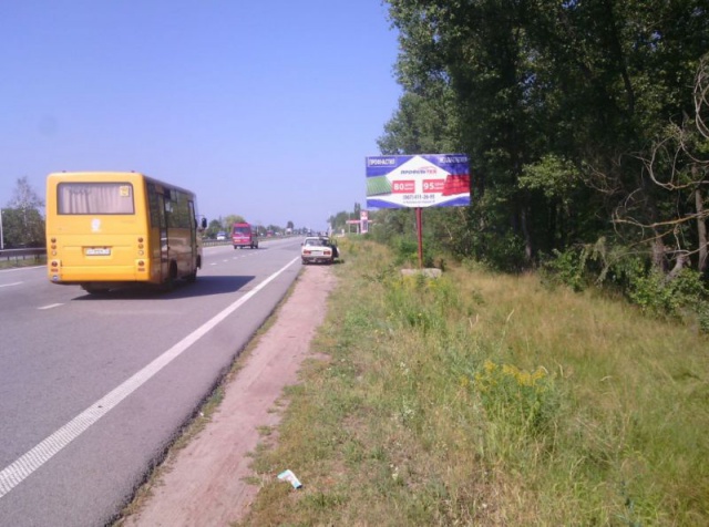 Щит 6x3,  Траса Київ-Житомир с.Глибочиця, напрямок з Києва на Житомир, ст.А