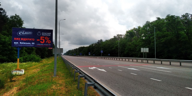 Щит 6x3,  Траса Київ-Житомир. С.Новогородецьке, напрямок з Житомира на Київ, ст.Б