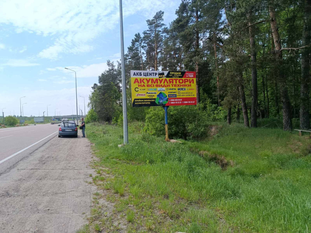 Щит 6x3,  Траса Коростень-Житомир с. Оліївка. В'їзд в Житомир зі ст.Коростеня ст А