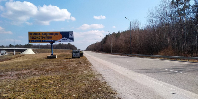 Щит 12x3,  Траса Житомир-Рівне. Розвилка в с.Іванівка 3х12. Напрямок на Звягель,Рівне ст.А