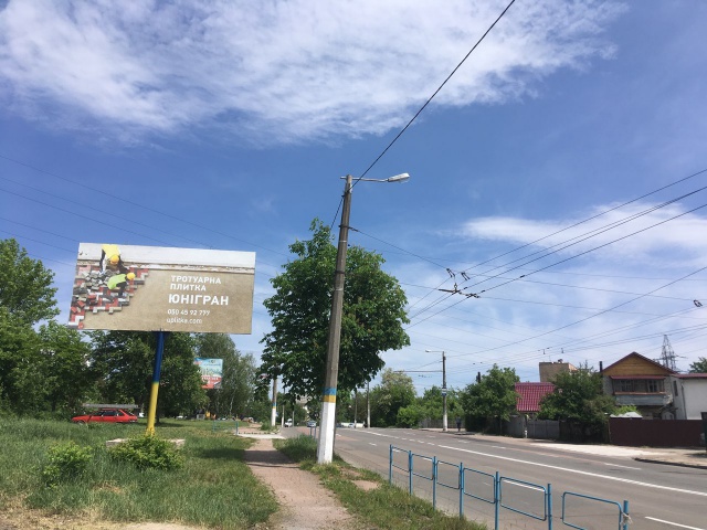 Щит 6x3,  Житомир в.Чуднівська 120, поряд комплекс "Ситий лось", водоканал,Гідропарк, в'їзд в місто зі сторони Хмельницького, ст.Б